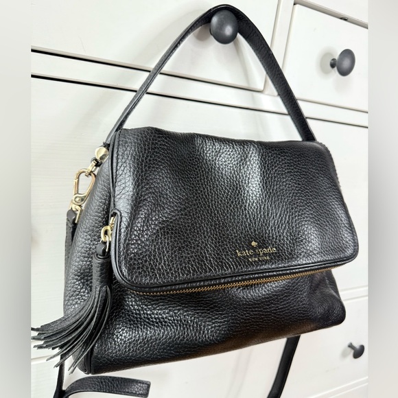 KATE SPADE Chester Street Miri Black Leather Crossbody / Shoulder Bag LIKE NEW - Picture 4 of 17